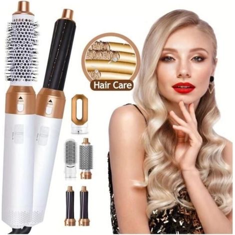 Cellfast – Brosse soufflante 5-en-1 – Sèche-cheveux avec technologie ionique – 35 000 tours/min pour coiffage rapide – Accessoires inclus