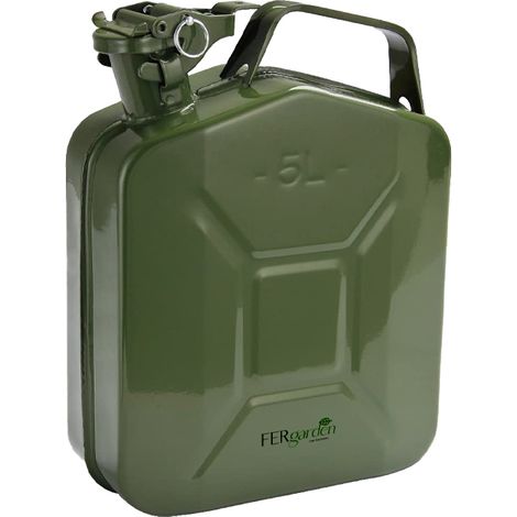 Tanica Carburante in Metallo Omologata FERGARDEN 5 Lt