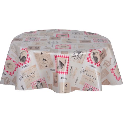 Nappe en toile cirée ronde grand format UNDO (1/3)
