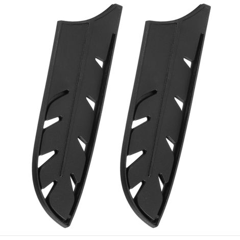 Juego de 2 fundas/protectores de hoja para cuchillos Santoku de 7 pulgadas, funda universal para cuchillo de cocina, color negro. (1/3)