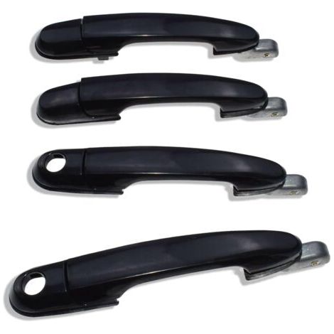 4pcs Exterior Door Handles Compatible with 2005 2006 2007 2008 2009 Hyundai Tucson 82650-2E000 82660-2E000 Front+Rear Left+Right Side Black Outside 05 06 07 08 09 (1/5)