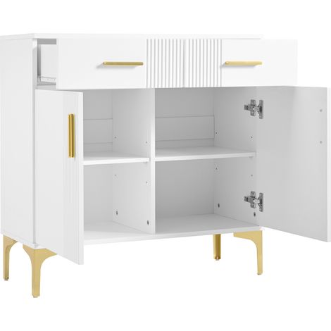 PLACARD DE RANGEMENT ÉLÉGANT DURABLE MDF BLANC 80.00 X 35.00 X 79.50 CM