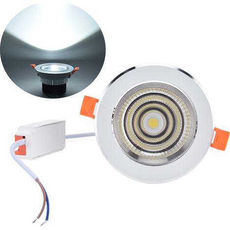 Downlight LED encastré 7W COB, dissipation thermique efficace, éclairage intérieur pour hôtels, chambres et clubs. (1/5)