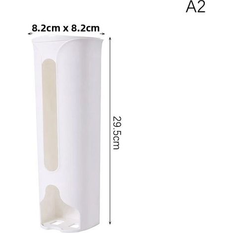 Organisateur de sacs plastique mural - Rangement suspendu pour cuisine/salle de bain - Design économisant de l'espace pour placards/armoires - Installation simple, matériau écologique (1/5)