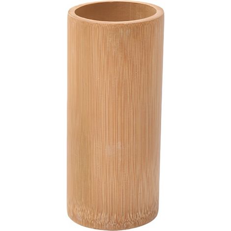 1 porte baguettes en bambou avec égouttoir pour rangement des ustensiles de cuisine 16 x 8,5 x 7,5 cm couleur bois naturel