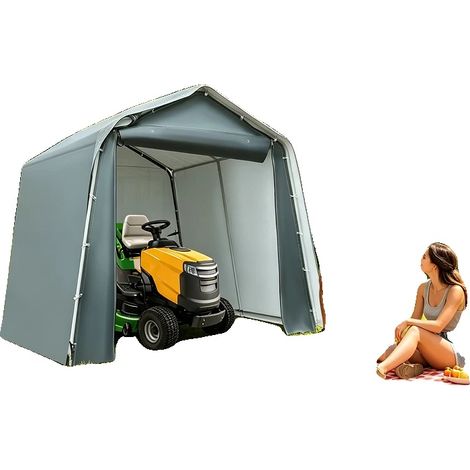 Tienda de almacenamiento exterior, 2,4 m x 2,4 m x 2,4 m, impermeabilidad de 2000 mmH2O, estructura de acero aleado, 5,7 m² de espacio interior, autoportante. (1/5)