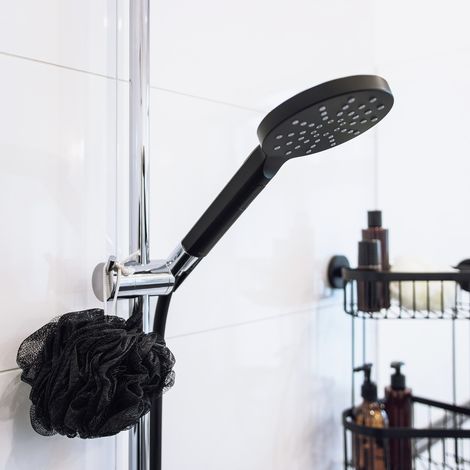 WENKO Design Duschschlauch Schwarz matt 175 cm, 175 cm, Schwarz, Kunststoff schwarz