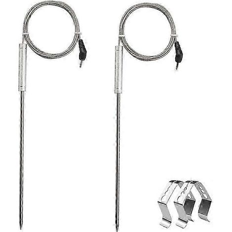 Lot de 2 sondes à viande pour Thermopro TP20 TP17, avec 2 supports de sonde barbecue (édition 0705) (1/5)