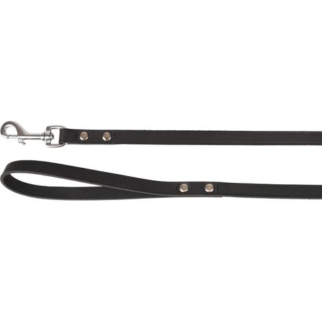 Laisse 130 cm x 16 mm RONDO riveté noir pour chien - Flamingo