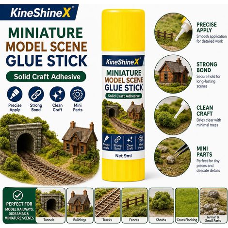 KineShineX Klebestifte für Miniaturmodellbau, fester Kleber für Miniaturlandschaften (1/4)