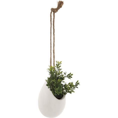Plante artificielle en pot décoratif, suspendue à une ficelle, 13 cm