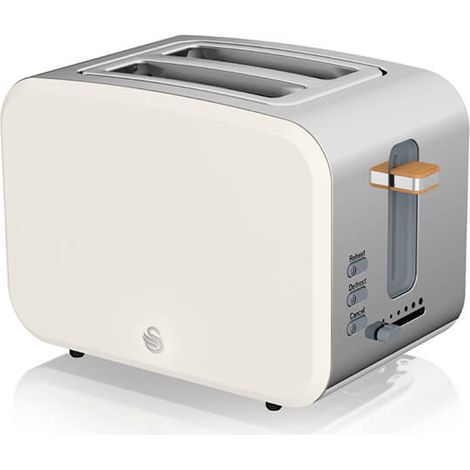 Swan Nordic Cotton White 2 Slice Toaster (1/5)