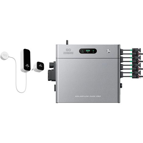Zendure SolarFlow 2400 Pro – 2400W AC bidirektional, 4800W PV-Eingang, bis 16,8 kWh erweiterbar, Plug & Play, IP65, mit Smart Meter D0 (2.4 kWh)