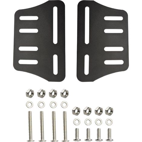 Ensemble de Fixation pour Tête de Lit,Deux Pièces Montage De Support D'Adaptation,Fixation pour Tête de Lit pour Cadre Métallique - pour Installation Murale, Matelas, Pied, Base, Berceau (1/5)