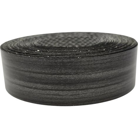 Bande de chant thermocollante 21mm x 5m épaisseur 0,50mm Mélaminé Facile à Appliquer Bricolage Étagère Meuble Panneau Bois Durable, Chêne Anthracite Sherman (1/3)