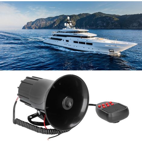 Fahrzeugmodifikation: Siebenton-Alarmlautsprecher, quadratischer Anschluss, 12V 50W Mehrton-Megaphon, kompatibel mit Autos und Motorrädern. (1/5)