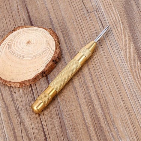 Pointeau automatique de centrage de 12,7 cm en acier à ressort pour verre, bois, plastique, détermine la position de perçage
