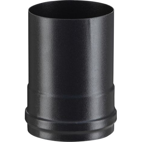 Poujoulat – Adaptateur raccord fumisterie poêle à granulés noir DN 80mm – Pour installation en espaces confinés – Matériau résistant à la chaleur