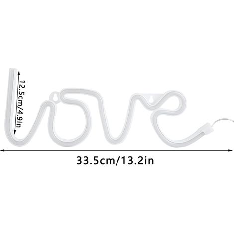 Enseigne lumineuse LED néon innovante pour la décoration d'une fête de la Saint-Valentin ou d'une demande en mariage - Lumière colorée (1/5)