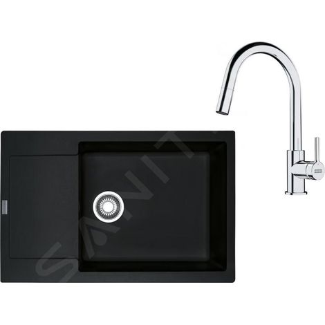 Franke Colonnes - Set de cuisine G260O, évier en fragranit MRG 611-78 BB + robinet FS 3229.031, onyx/chrome 114.0700.724 (1/4)