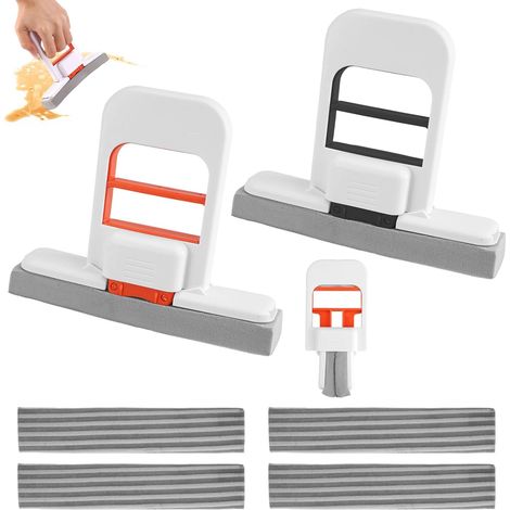 2 Mini Foldable Desktop Mop, Vadrouille Auto-Serrante pour Voiture,Fenêtre  Mini SerpillèRes De Bureau Pliables Humide et Sec,Nettoyage Cuisine Table à Thé Handheld Foldable Water Absorbing Mop (1/5)