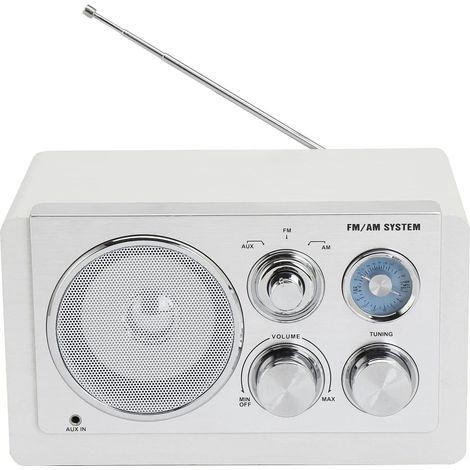 [NEUWERTIG] B-Ware Denver Tischradio Radio Empfänger Am Fm Aux Weiß