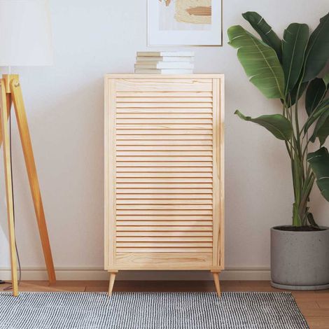 vidaXL Porte d'armoire à persiennes 99,3x59,4 cm bois de pin massif (1/5)