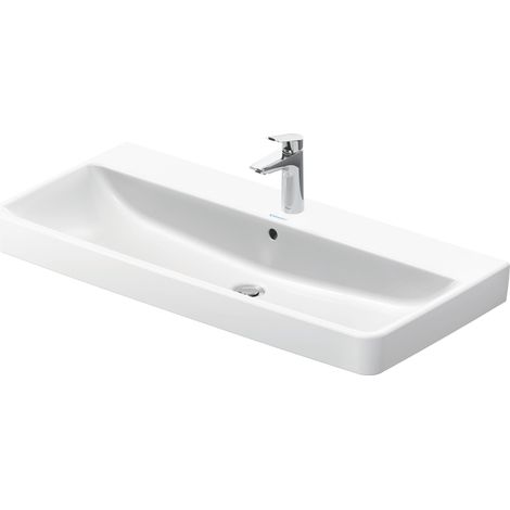 Lavabo Duravit nº 1, 1 agujero para grifo, con rebosadero, (1/3)