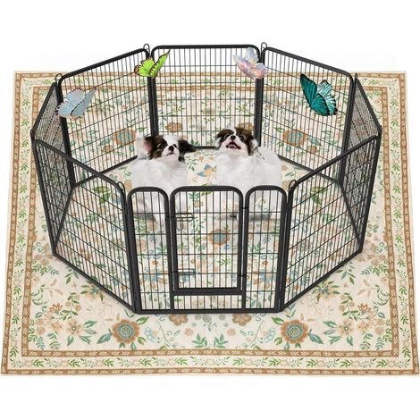 Tapis Absorbant Chien, Tapis Éducateur pour Chien Lavable, 80x90cm 2 Pièces Réutilisable, Ultra Absorbant et Antidérapant,Convient aux Chiens, Chats et Lapins, Motif Floral Marron (1/5)