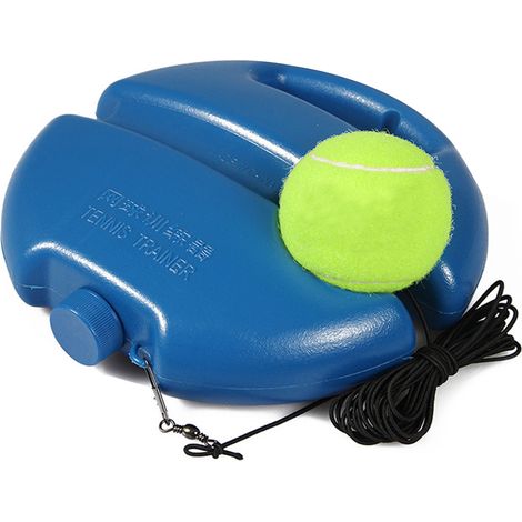 Entraîneur de tennis avec base élastique, système d'entraînement autonome. Idéal pour pratiquer seul, améliorer réflexes et précision. Corde élastique de 12 m (1/5)