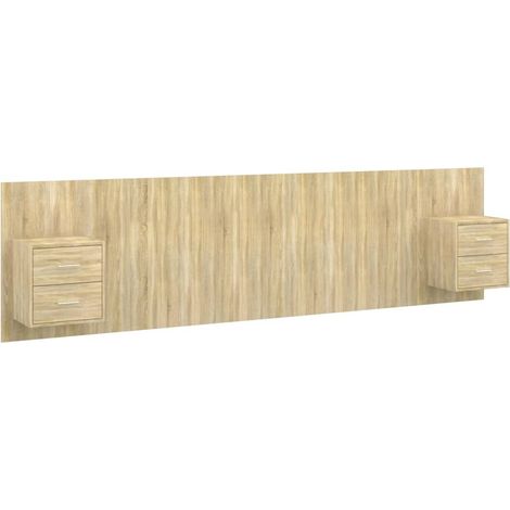 Maison Exclusive - Testiera Letto con Armadietti Legno Multistrato Rovere Sonoma