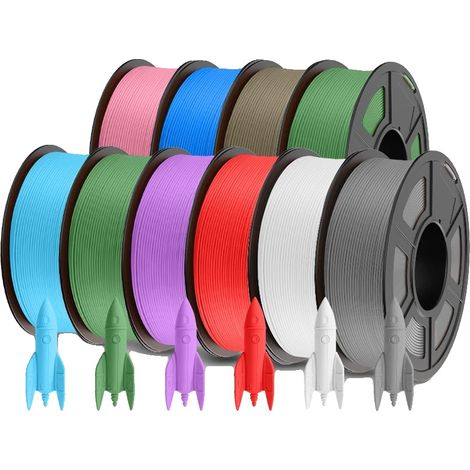 Filament d'imprimante 3D, matériau PLA, finition mate, PLA Mat 10mix-7 (1/2)