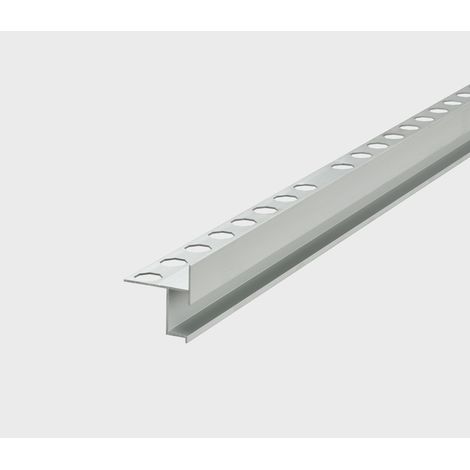 Profilé de finition sol et mur en aluminium 10mm – Finition argent mat – Protection des bords de pavement – Design minimaliste – Emac - mate-13
