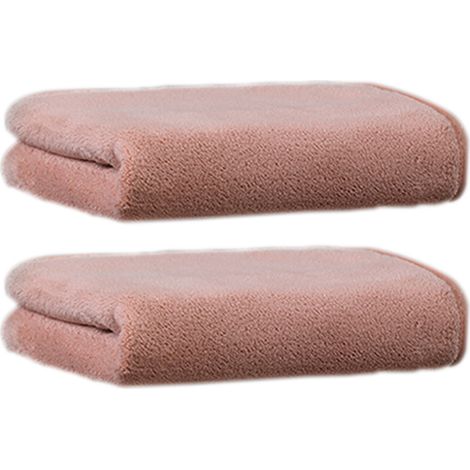 Serviettes éponge, lot de 2, 35 x 75 cm, serviette de bain, serviette de toilette, serviette d'invité, serviette de douche, serviette de sauna (1/5)
