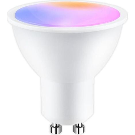 1PCS Ampoule Connectée Gu10 WiFi 5W 400LM LED RGB 2700K-6500K Compatible avec Alexa/Google Home, APP Télécommande, Contrôle Vocal, Aucun Hub Requis (1/5)