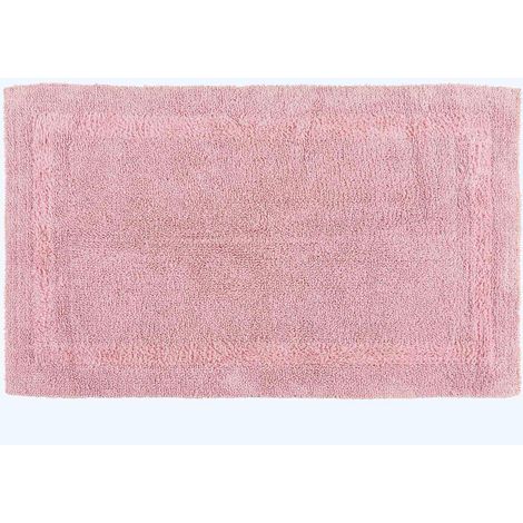 HOMESCAPES XXL-Badematte rosa 70x120 cm aus 100% Baumwolle