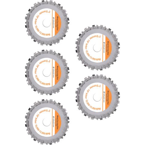 Set mit 5 Kettensägen-Schleifscheiben, hohe Verschleißfestigkeit, runde Klinge zum Schnitzen, Schneiden und Formen (1/5)