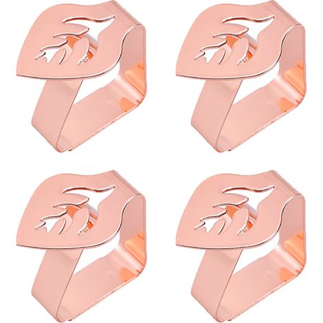 Lot de 4 pinces à linge en acier inoxydable, pinces pour table de pique-nique, pour restaurants, pique-niques, mariages, fêtes de remise de diplômes (1/5)