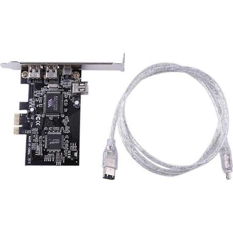 Carte adaptateur PCIe 4 ports (3 x 6 broches + 1 x 4 broches) FireWire 800 IEEE 1394 haut débit 800 Mbps, câble 6 broches vers 4 broches inclus (1/5)