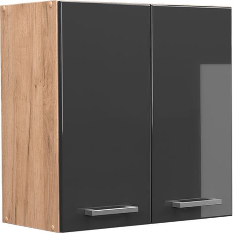 Pensile da cucina R-Line, Antracite lucido, 60 cm, Vicco