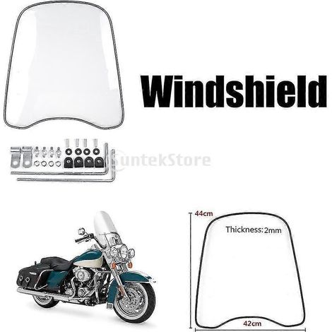 Déflecteur de vent transparent pour pare-brise de moto/scooter (1/5)