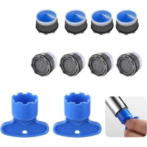 Confezione da 10 aeratori per rubinetto, aeratori per rubinetto M18.5, aeratori per rubinetto in plastica, aeratori per rubinetto con 2 chiavi, risparmio idrico per rubinetti di cucina e bagno (1/5)