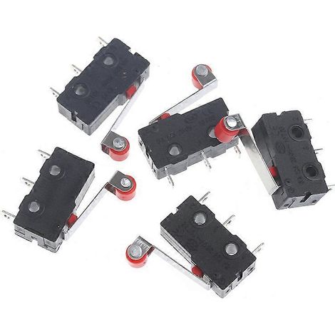 Lot de 10 mini-interrupteurs tactiles 3 broches KW11-3Z 5A 250V avec molette (1/5)
