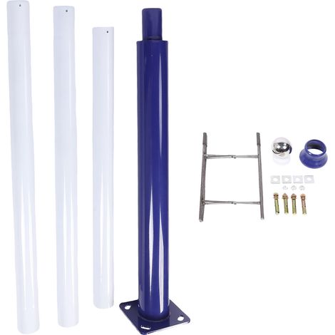 Support de luminaire de lampe solaire de poteau de lampadaire fendu pour le Parking de cour zone résidentielle jardin hauteur de 13 pieds (1/5)