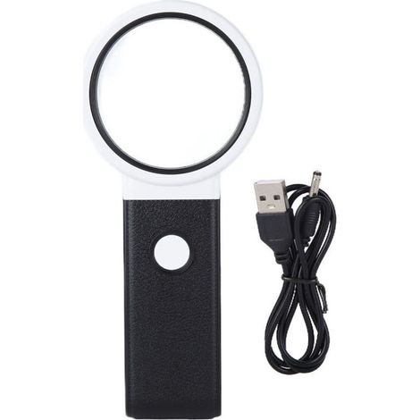 Loupe LED pliable avec lentille HD pour réparation électronique et observation, loupe à main ABS pliable pour composants électroniques, TH-7018B (1/5)