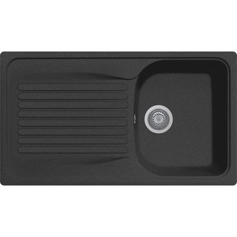 Lavello composito cucina Plados HR0861 una vasca - UM44 Nero Metal