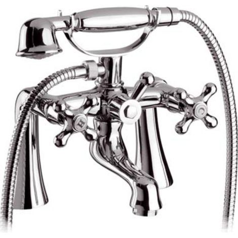 Rubinetto vasca esterno con colonnette altecon doccia - serie liberty (1/3)