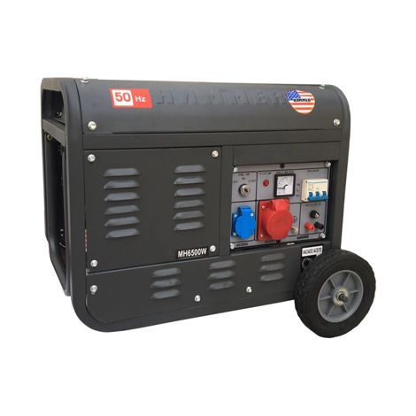 Gruppo elettrogeno/Generatore di corrente 3100W - 220/380V avviamento elettrico con chiave e telecomando carrellato - Hammer (1/2)