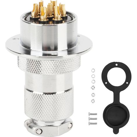 Fiche aviation compacte 7 broches 250V AC/DC, prise robuste résistant aux branchements/débranchements, performances stables, taille réduite (1/5)