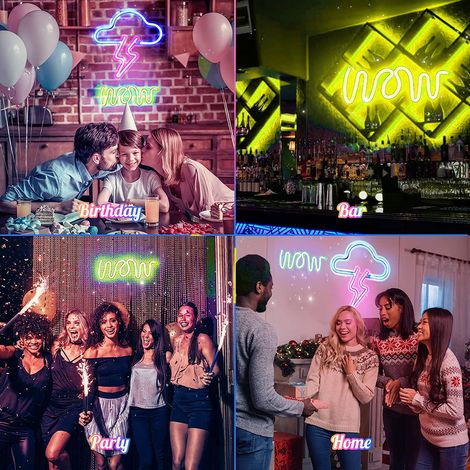 WOW LED-Neon-Dekorationsnachtlicht fürs Schlafzimmer, warmes Licht (1/5)